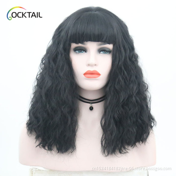 OEM & ODM accepted synthetic wig with bang, professional customised synthetic wig manufacturer